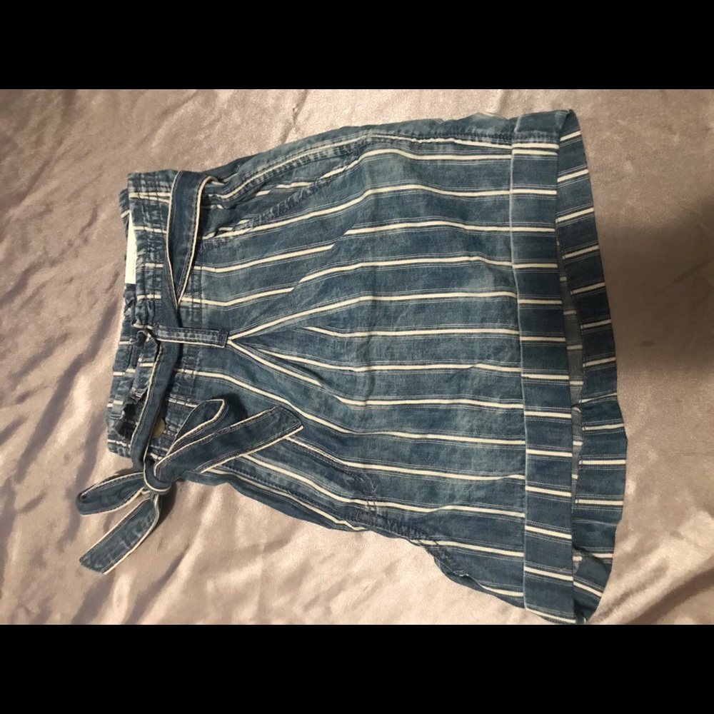 Stripe Denim Shorts